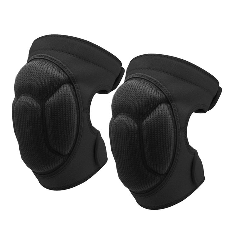 2 Pairs Sponge Knee Pads, M (Black)