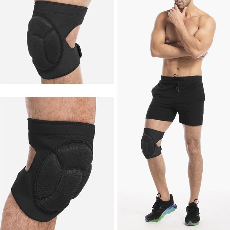 2 Pairs Sponge Knee Pads, M (Black)