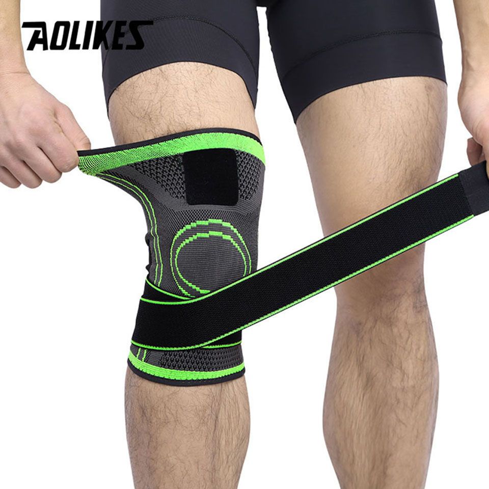 Aolikes 1pcs 3d Weaving Compression Knee Brace Bas