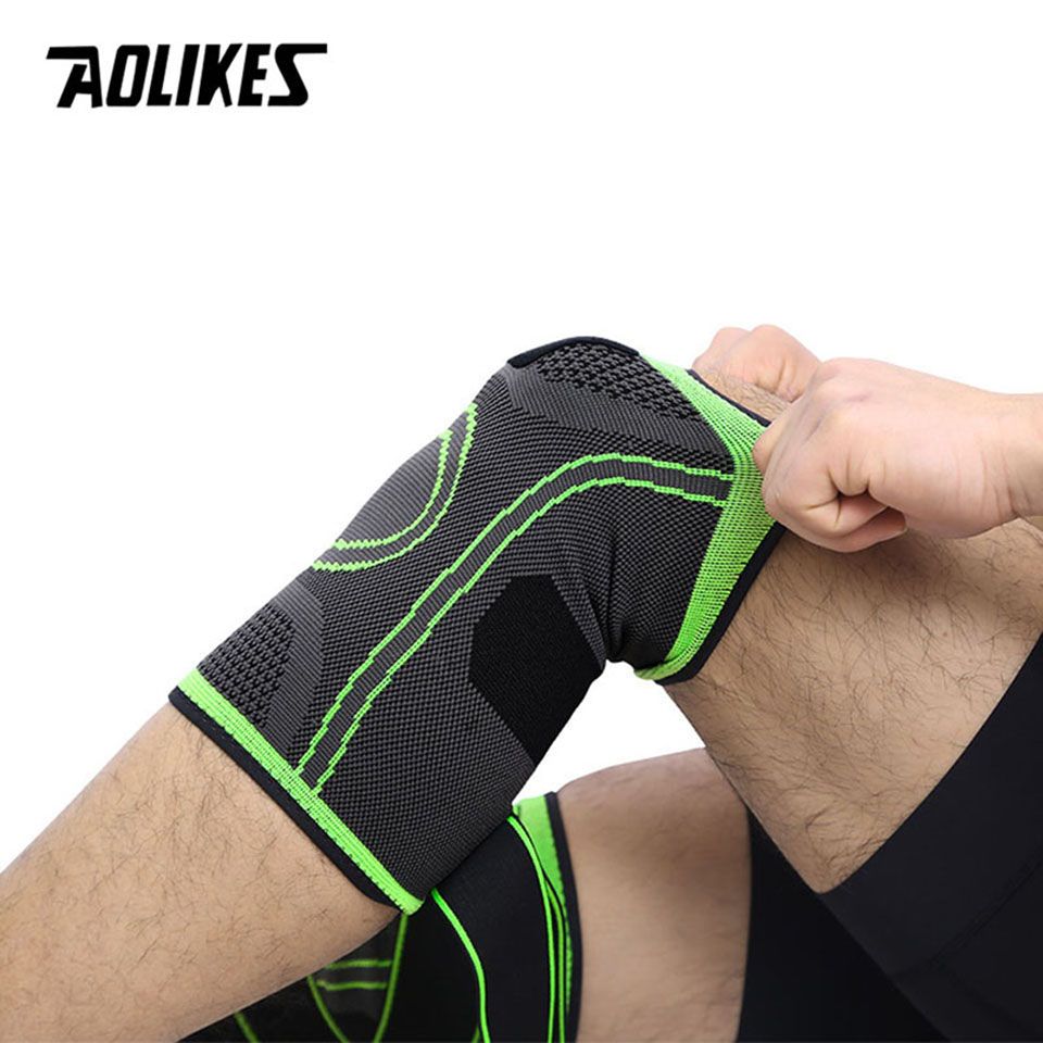 Aolikes 1pcs 3d Weaving Compression Knee Brace Bas