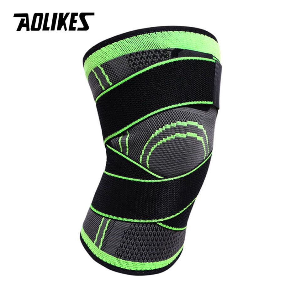 Aolikes 1pcs 3d Weaving Compression Knee Brace Bas