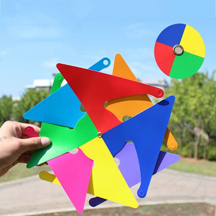 10 PCS Eight-leaf Colorful Plastic Windmill Children Toys