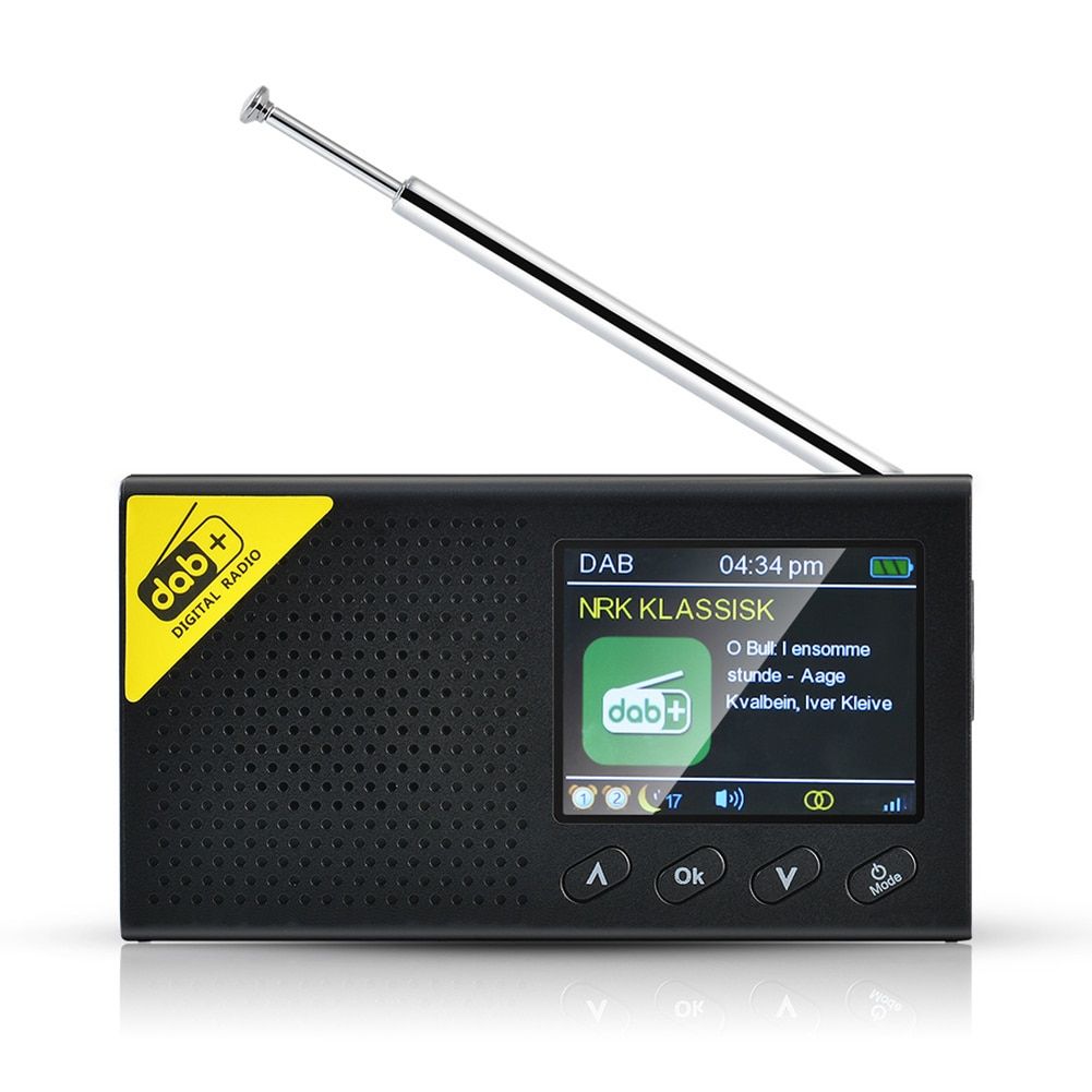 LCD Display  5.0 Digital Radio Stereo DAB FM Audio Receiver Player FM Receiver Audio Broadcasting Player Portable