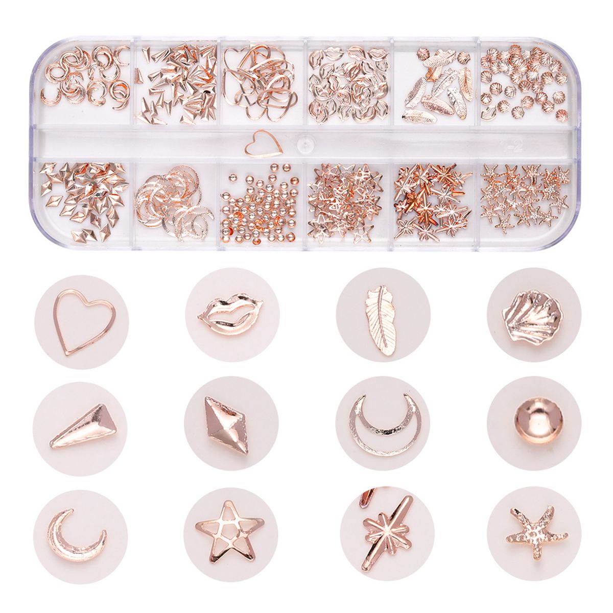 Nail Art Kit Tools Rhinestones Gold Bead Decorations Nail