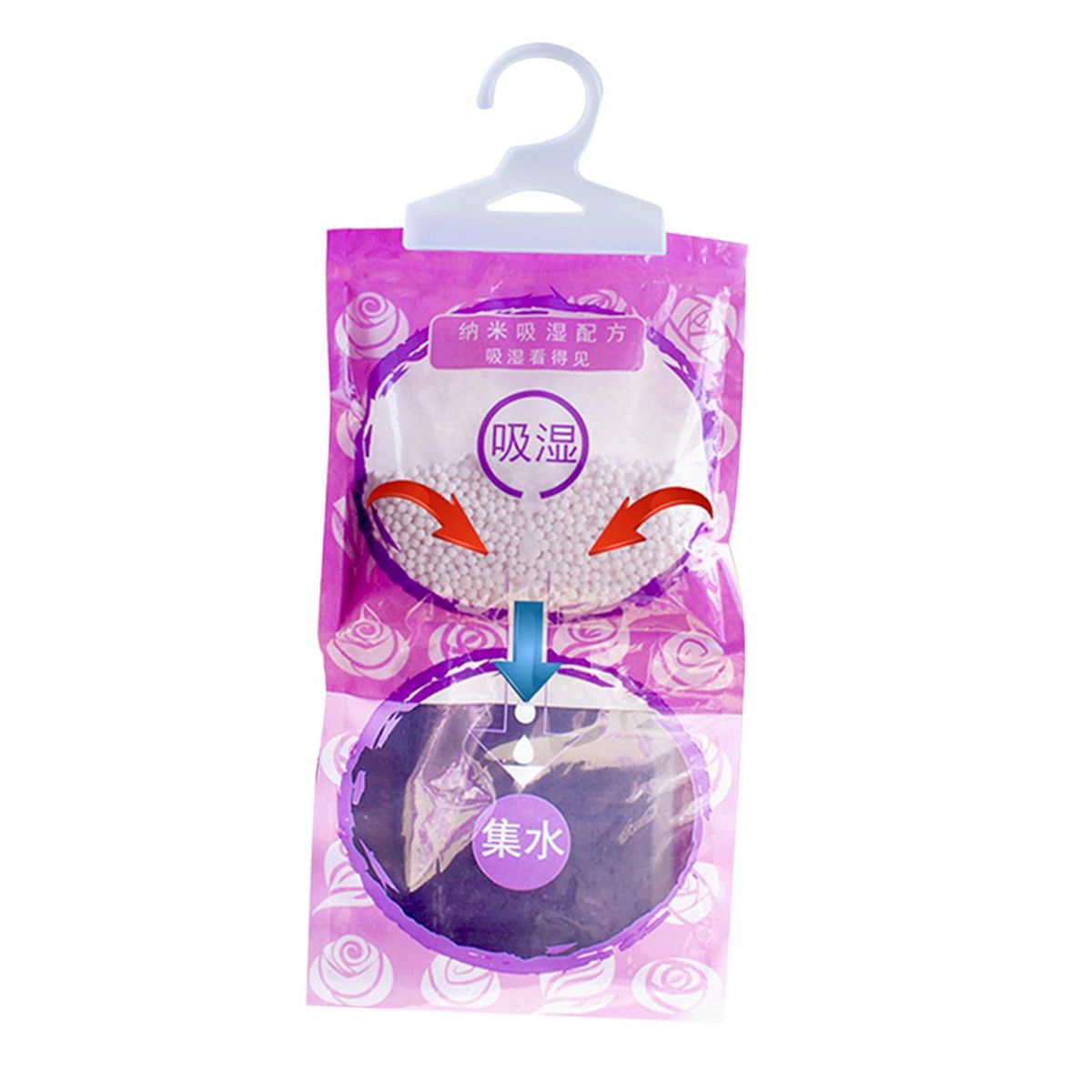 Moisture-proof Mildewproof Desiccant Moisture Absorber Lavender Scented Hanging Dehumidifier Bag for Home Bedroom Wardrobe Closet Drying Agent Dehumidification Bag