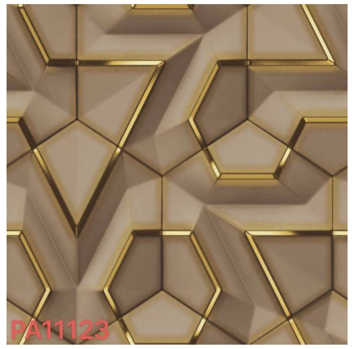 3D Diamond Wallpaper - Gold