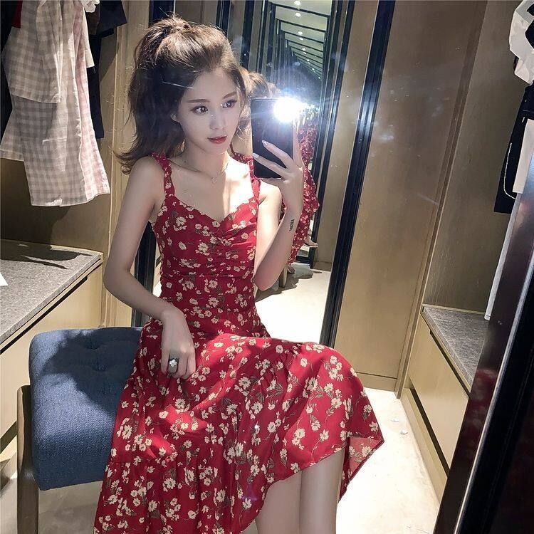 French Gentle Wind Dress Woman Xia 2021 New Broken Flower