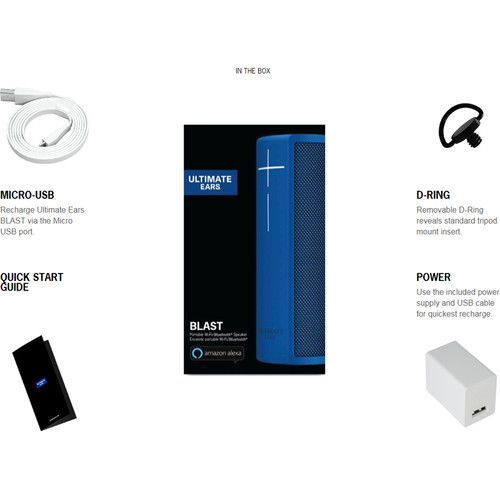 BLAST Bluetooth Speaker With - Blue Steel