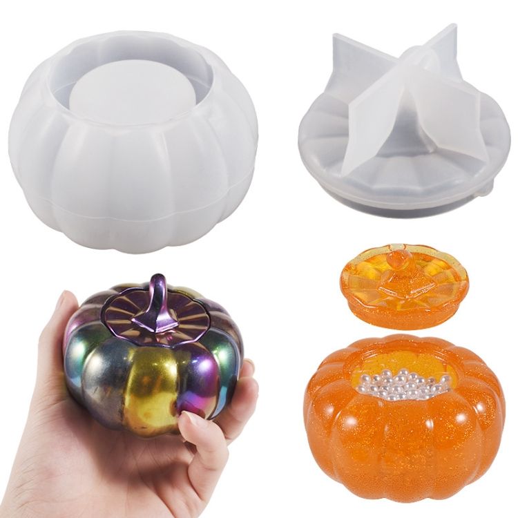 DIY Crystal Epoxy Pumpkin Storage Box Mold