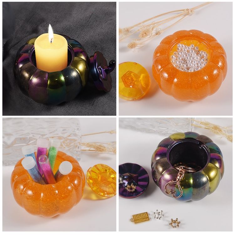 DIY Crystal Epoxy Pumpkin Storage Box Mold