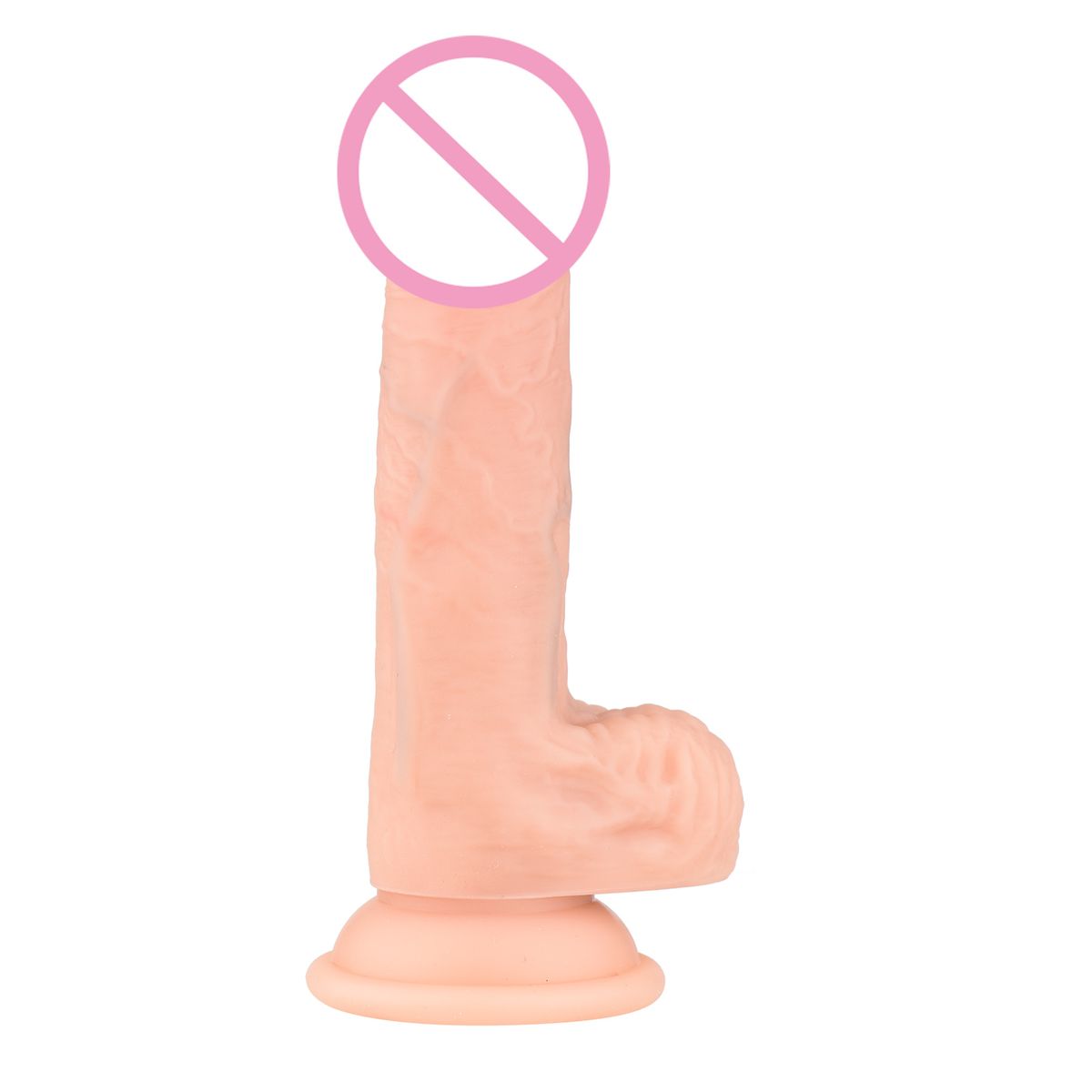 QP-0303-S Silicone Realistic-Dildo With Suction Cup