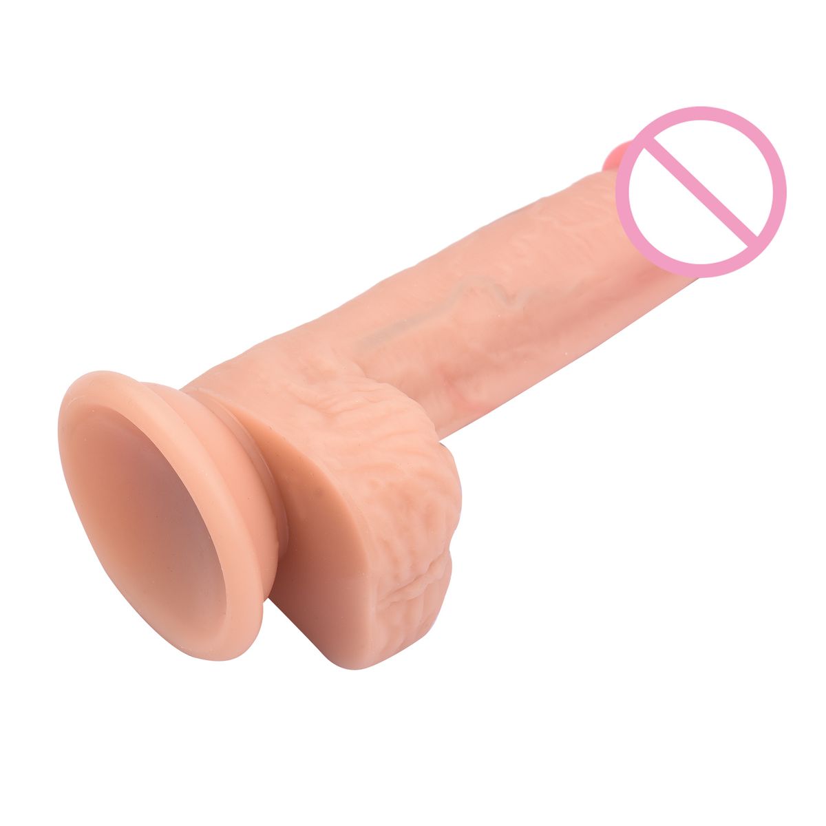 QP-0303-S Silicone Realistic-Dildo With Suction Cup