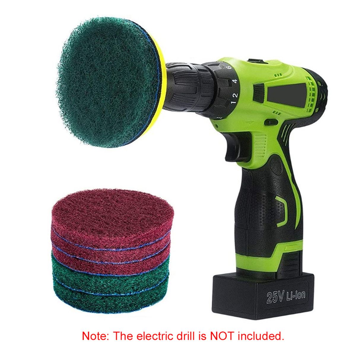 11Pcs Scrubbing Cleaning Kit 4-inch Adhesive Plate Scrub