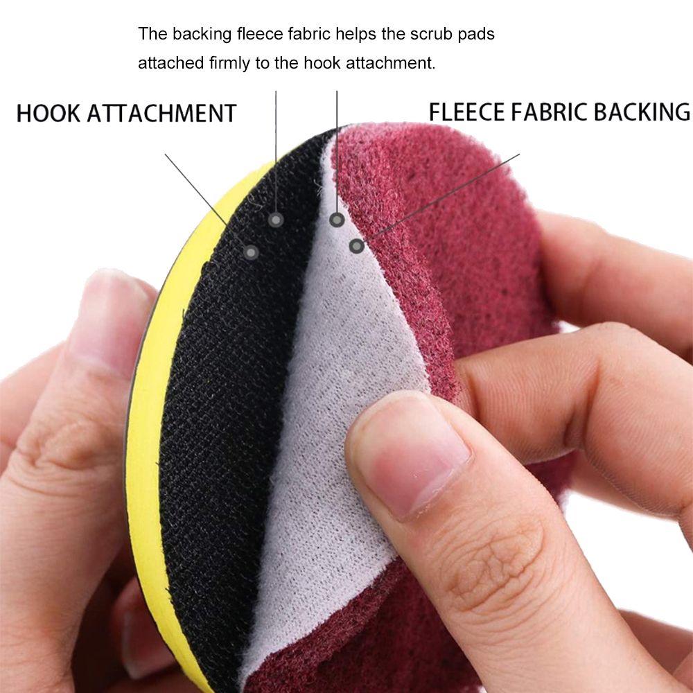 11Pcs Scrubbing Cleaning Kit 4-inch Adhesive Plate Scrub