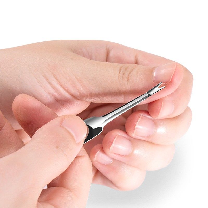 Stainless Steel Double Head V-shaped Shovel Push Cuticle