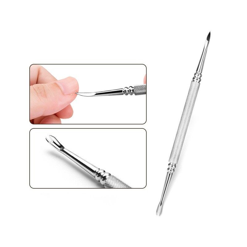 Stainless Steel Double Head V-shaped Shovel Push Cuticle