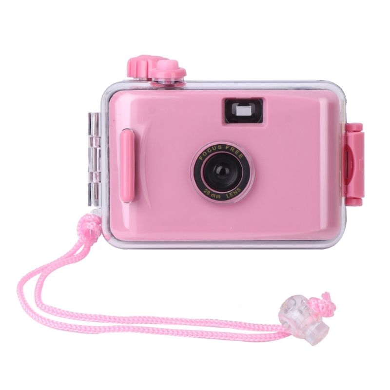 SUC4 5m Waterproof Retro Film Camera Mini Point-and-shoot Camera For Children (Pink)
