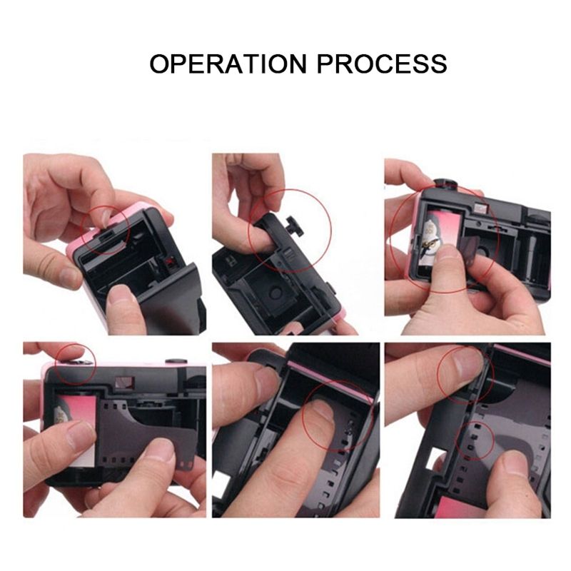 SUC4 5m Waterproof Retro Film Camera Mini Point-and-shoot Camera For Children (Pink)