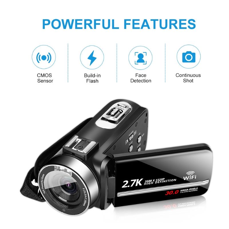 HDV-3052 30MP Digital Camera HD Home WIFI With Infrared Night Vision Selfie DV Camera