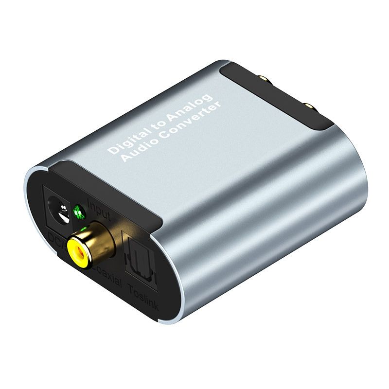 R/L Digital To Analog Audio Converter With 3.5mm Jack SPDIF Audio Decoder With Fiber Optic+USB Cable
