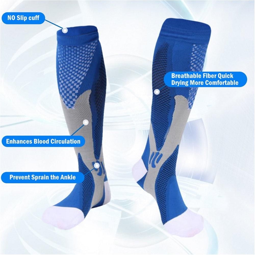 1Pair Medical Sport Compression Socks, Calf Supports for Sports Running Cycling