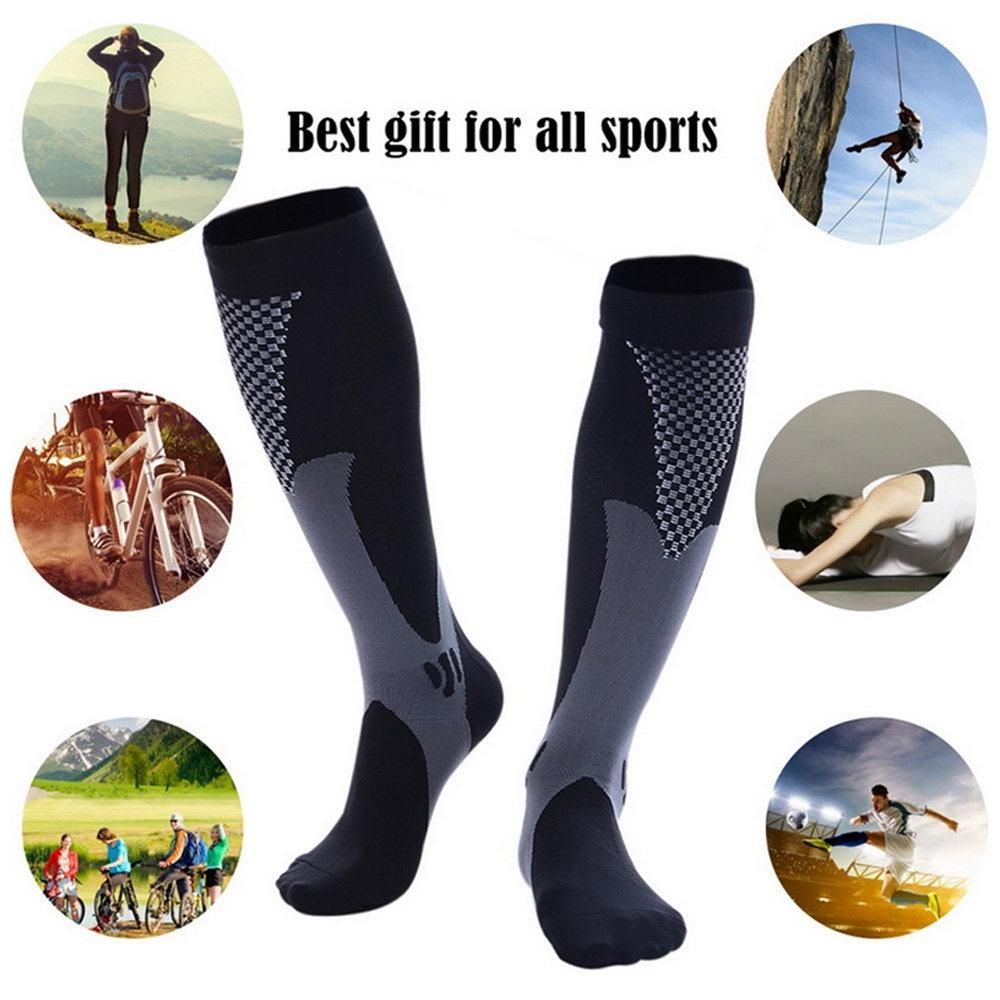 1Pair Medical Sport Compression Socks, Calf Supports for Sports Running Cycling