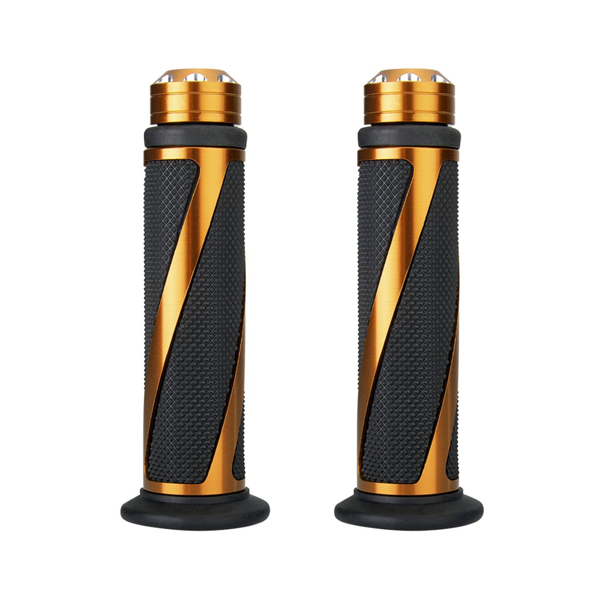 Universal Motorcycle Twill Shape Metal Rubber Hand Grips