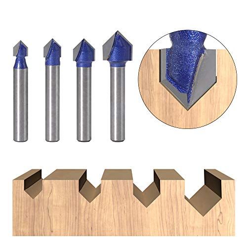 Yakamoz Industrial Grade 14Inch Shank 90 Degree V Groove Rou