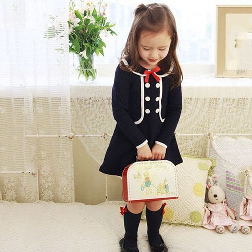 Dress Long-sleeved Clothing Fashion Dress 2-piece Tie