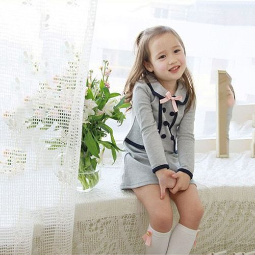 Dress Long-sleeved Clothing Fashion Dress 2-piece Tie