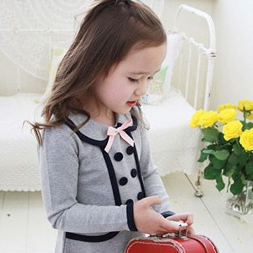 Dress Long-sleeved Clothing Fashion Dress 2-piece Tie