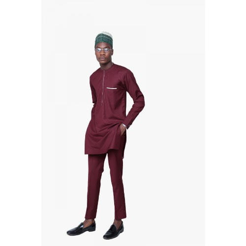 Traditional Attire For Men - Wine