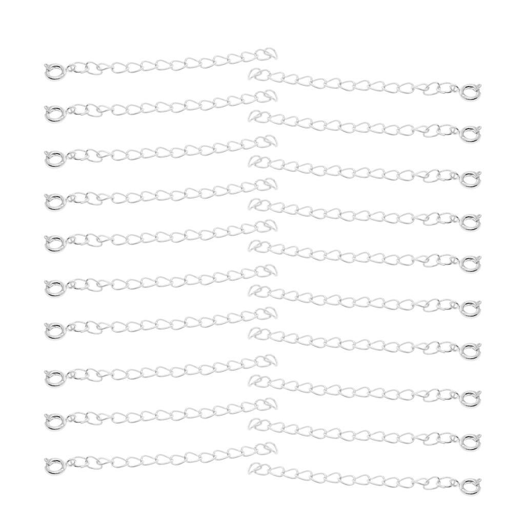 20pcs   Bracelet Extension Chain Necklace Extender With Snap Clasp