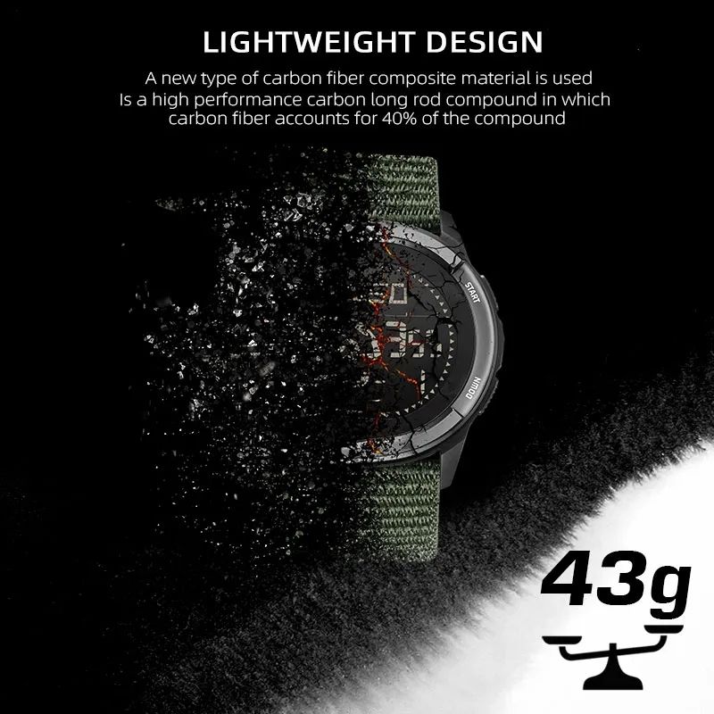 ALPS Men's Digital Watch Compass Waterproof