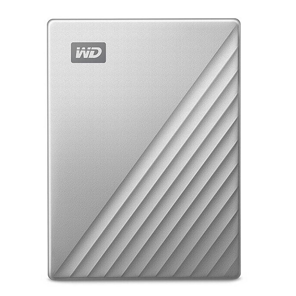WD My Passport Ultra 2.5 inch Mobile Hard Disk Type-C Interface Metal Texture Built-in 256-bit AES Hardware Encryption 4TB Silver
