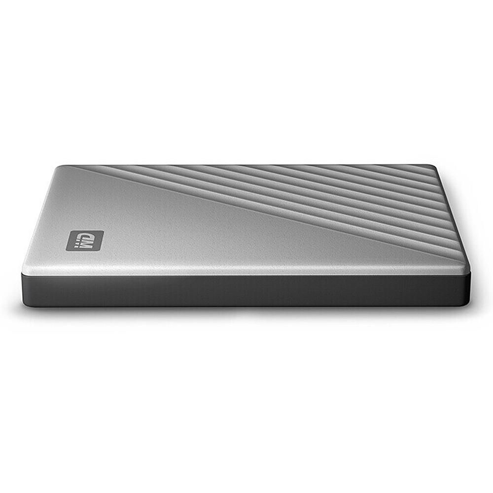 WD My Passport Ultra 2.5 inch Mobile Hard Disk Type-C Interface Metal Texture Built-in 256-bit AES Hardware Encryption 4TB Silver