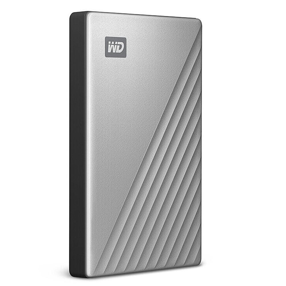 WD My Passport Ultra 2.5 inch Mobile Hard Disk Type-C Interface Metal Texture Built-in 256-bit AES Hardware Encryption 4TB Silver