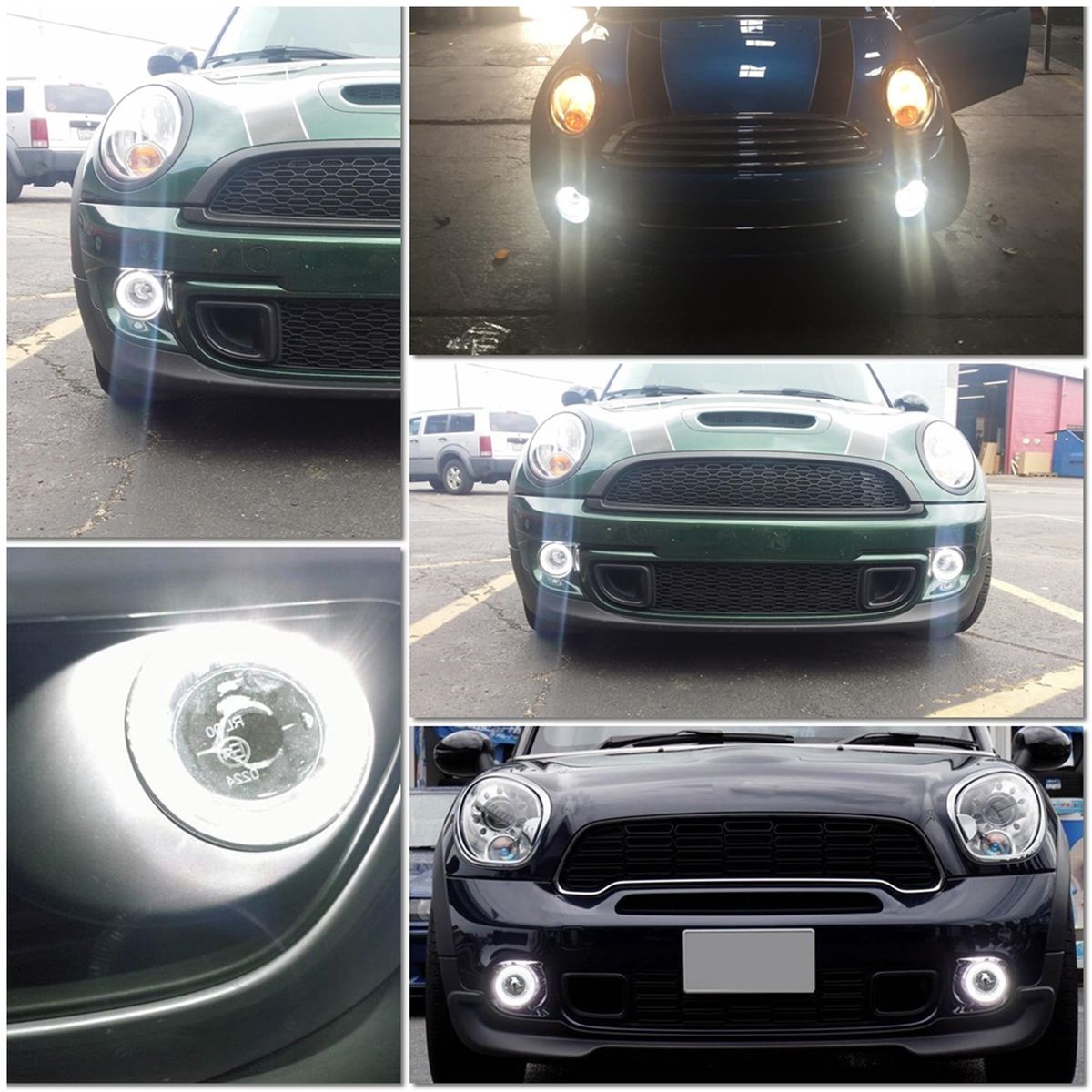 LED DRL Daytime Running Light Halo Fog Lamp Front Bumper LED