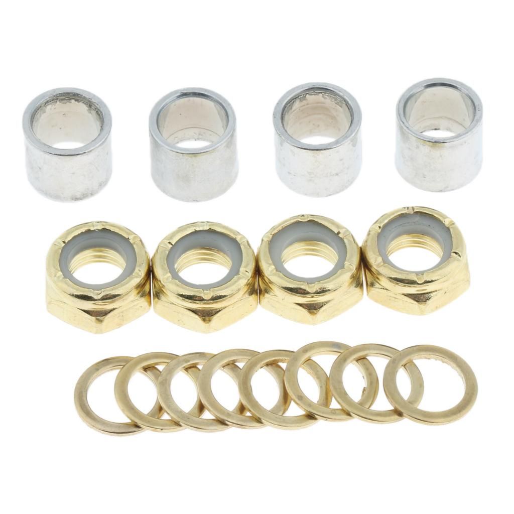 Outdoor Skateboard Bearings W Bearing Spacer Nuts Axle