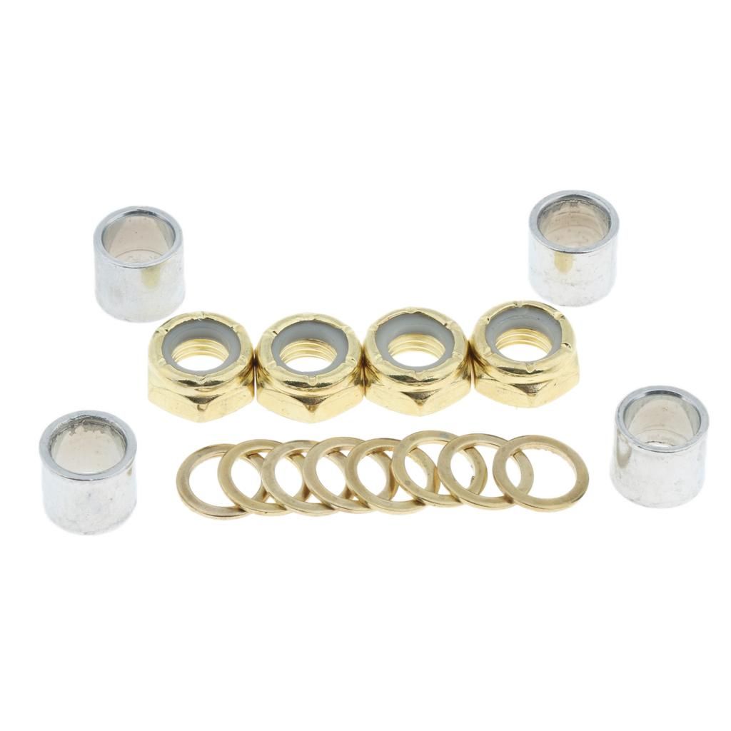 Outdoor Skateboard Bearings W Bearing Spacer Nuts Axle