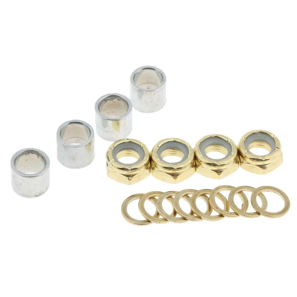 Outdoor Skateboard Bearings W Bearing Spacer Nuts Axle