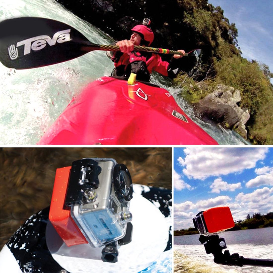 PULUZ 14 In 1 Surfing Accessories Combo Kits (Bobber Hand Grip + Floaty Sponge + Quick Release Buckle + Surf Board Mount + Floating Wrist Strap + Safety Tethers Strap + Storage Bag )