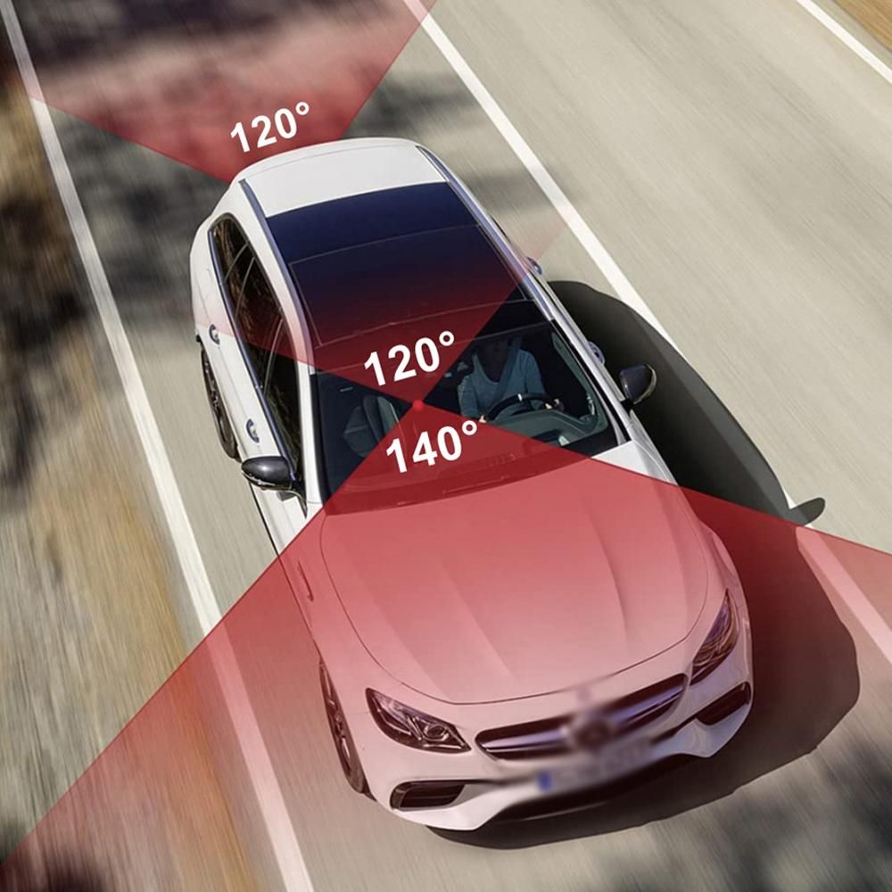 3 Cameras Dash Cam 4in Clear Car Rearview Mirror Car Video Recording Camcorder Car Camera Recorder Auto Safety Driving Recorder