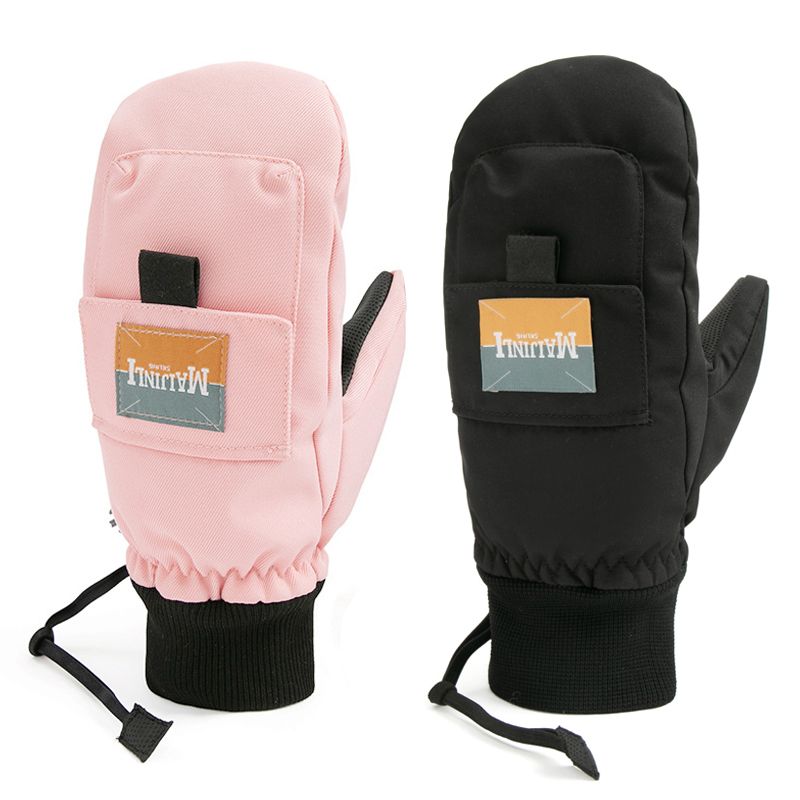 (Black)2022 Outdoor Mountain Men Snow Gloves Winter Man Cycling MittensWaterproof Sports Women GRE