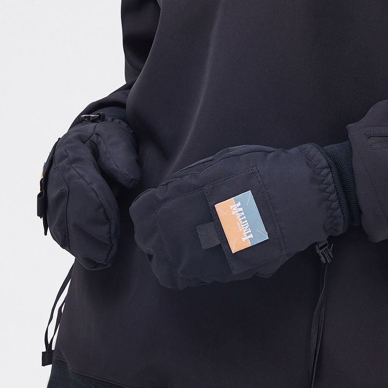 (Black)2022 Outdoor Mountain Men Snow Gloves Winter Man Cycling MittensWaterproof Sports Women GRE