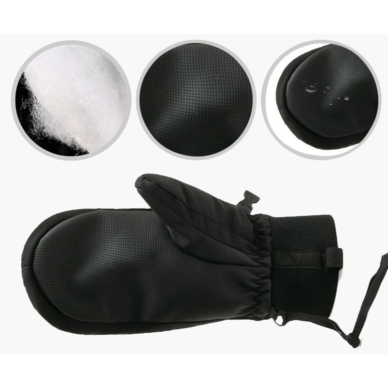 (Black)2022 Outdoor Mountain Men Snow Gloves Winter Man Cycling MittensWaterproof Sports Women GRE