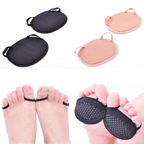 Thickening Forefoot Half Pad Invisible High Heeled Shoes-Tan
