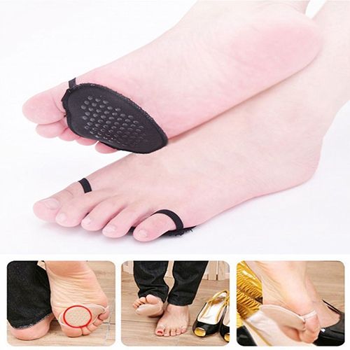 Thickening Forefoot Half Pad Invisible High Heeled Shoes-Tan
