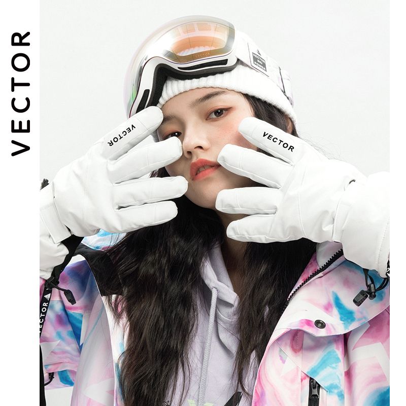 (Color 11)2-in-1 Mittens Ski Gloves Snowboard Men Women Female Snow Winter Sport Warm Waterpro GRE