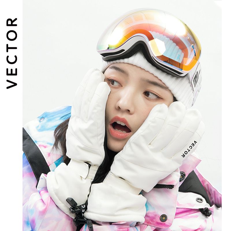(Color 11)2-in-1 Mittens Ski Gloves Snowboard Men Women Female Snow Winter Sport Warm Waterpro GRE